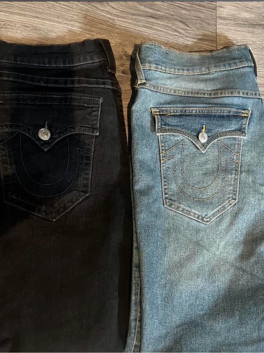 True Religion Women's Skinny Jeans - Black & Light Blue